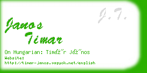janos timar business card
